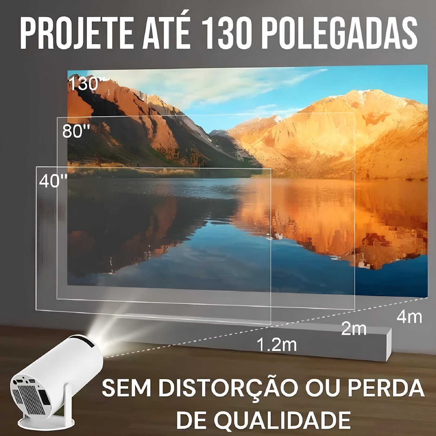 Magcubic Projector HY300 PRO 4K Android 11, cinema em casa de 130 polegadas